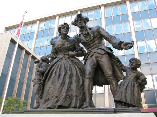 Statue of United Empire Loyalists in Hamilton, Ontario